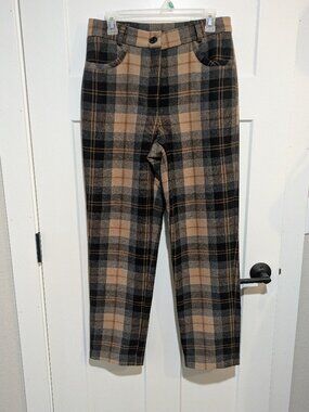 Chic Frank Lyman Montreal Plaid Knit Trousers Size US 8 / CAN 8